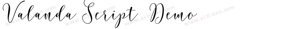 Valanda Script (Demo)字体转换